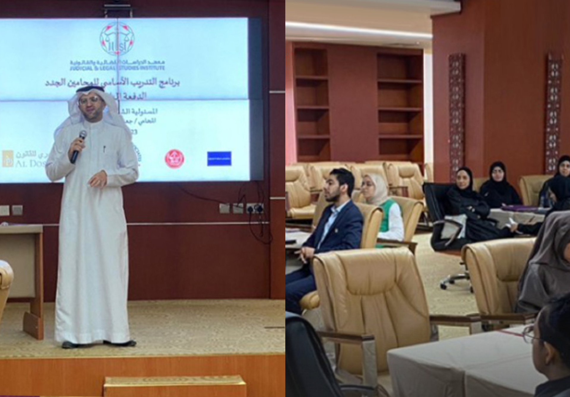 Lawyer and Legal Arbitrator Jaffer Bin Yousif Al-Jamri, delivered a legal lecture titled “Liability for the Supervision of Objects” at the Institute of Judicial and Legal Studies